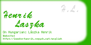 henrik laszka business card