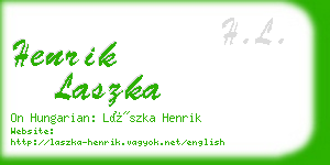 henrik laszka business card